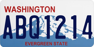 WA license plate ABQ1214