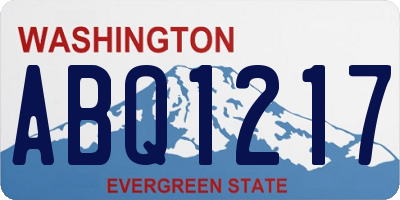 WA license plate ABQ1217