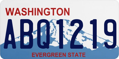 WA license plate ABQ1219