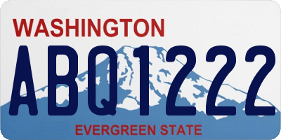 WA license plate ABQ1222