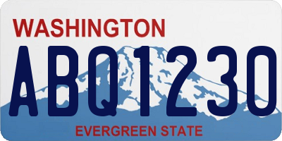 WA license plate ABQ1230