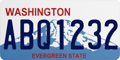 WA license plate ABQ1232