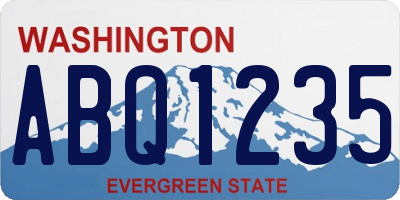 WA license plate ABQ1235