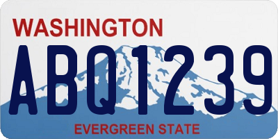 WA license plate ABQ1239