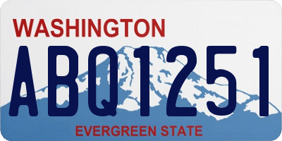 WA license plate ABQ1251