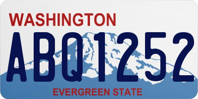 WA license plate ABQ1252