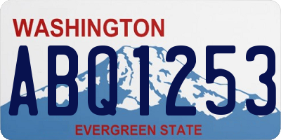 WA license plate ABQ1253