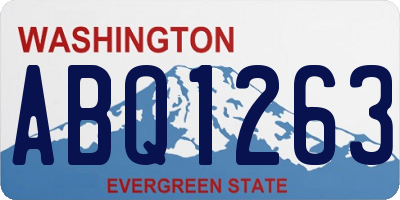 WA license plate ABQ1263