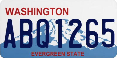WA license plate ABQ1265