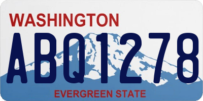 WA license plate ABQ1278