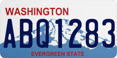 WA license plate ABQ1283