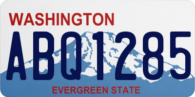 WA license plate ABQ1285