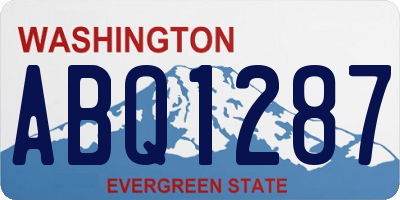 WA license plate ABQ1287