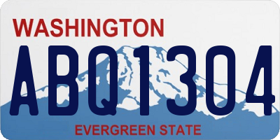 WA license plate ABQ1304