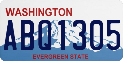 WA license plate ABQ1305