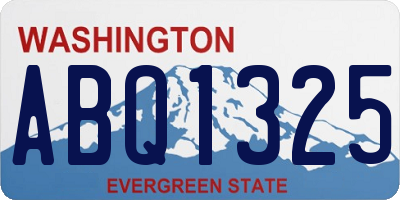 WA license plate ABQ1325