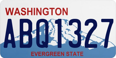 WA license plate ABQ1327