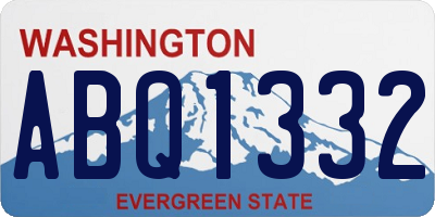 WA license plate ABQ1332