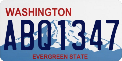 WA license plate ABQ1347