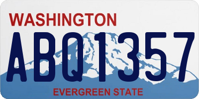 WA license plate ABQ1357
