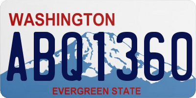 WA license plate ABQ1360