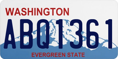 WA license plate ABQ1361