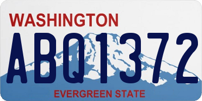 WA license plate ABQ1372