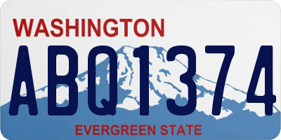 WA license plate ABQ1374