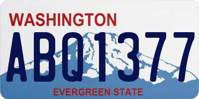 WA license plate ABQ1377