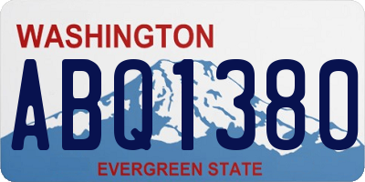 WA license plate ABQ1380