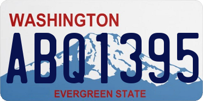 WA license plate ABQ1395