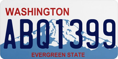 WA license plate ABQ1399