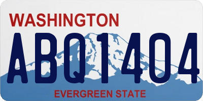 WA license plate ABQ1404