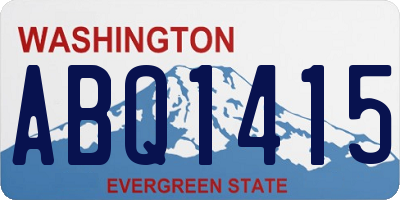 WA license plate ABQ1415