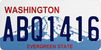 WA license plate ABQ1416