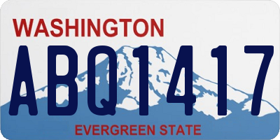 WA license plate ABQ1417