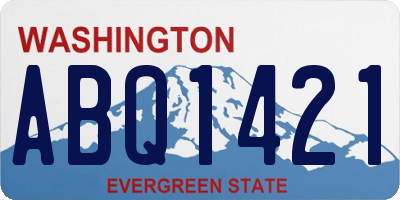 WA license plate ABQ1421