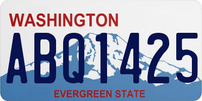 WA license plate ABQ1425