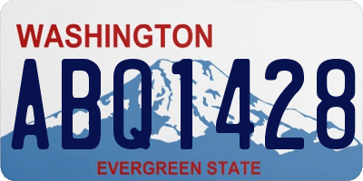 WA license plate ABQ1428