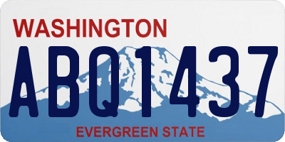 WA license plate ABQ1437