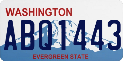 WA license plate ABQ1443