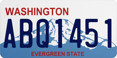WA license plate ABQ1451