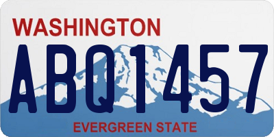 WA license plate ABQ1457