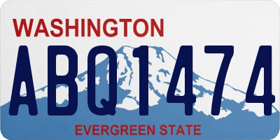 WA license plate ABQ1474