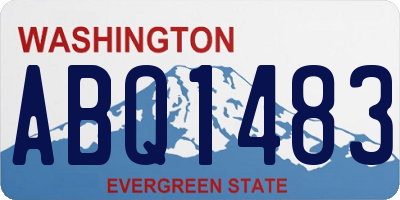 WA license plate ABQ1483