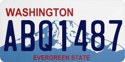WA license plate ABQ1487