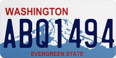 WA license plate ABQ1494