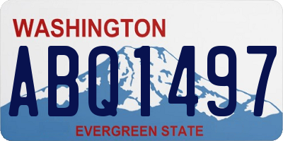 WA license plate ABQ1497