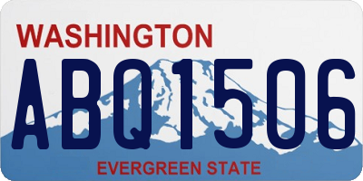 WA license plate ABQ1506