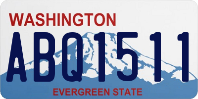 WA license plate ABQ1511